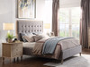 Webster King Bed in Light Grey with Legs