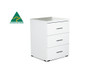 Hugo 3 Drawer Bedside Table White