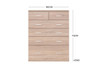 Hugo 6 Drawer Tallboy 90cm Wide