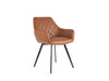 Zeus Eco Leather Dining Chair in Vintage Cognac