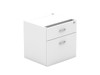 Oxford Fixed Pedestal 1 Drawer + 1 File White