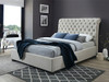 Crystal Double Bed in Light Beige