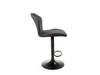 Bagio Ultrasuede Gas Lift Bar Stool in Antique Black