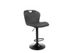 Bagio Ultrasuede Gas Lift Bar Stool in Antique  Black