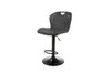 Bagio Ultrasuede Gas Lift Bar Stool in Antique Black