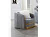 Vilove Arm Chair Grey & Gold Frame