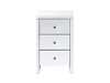 Monaco Mirrored Bedside Table in White