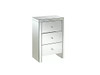 Monaco Mirrored Bedside Table in Clear