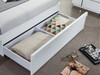 Adrian King Bed with Gas Lift Storage in Gloss White