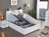 Oscar Double Bed with Gas Lift Storage in Gloss White