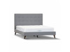 Yulara King Single Fabric Upholstered Bed in Grey