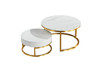 Iconic 2 Piece Sintered Stone coffee Table with Gold Frame