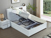 Nevada Queen Bed with Gas Lift Storage in Gloss White