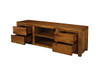 Amsterdam 4 Drawer Solid Mahogany TV Unit 200cm in Light Pecan