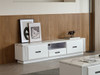 Paris 2.0m Engineered Stone Top TV Unit in Gloss White