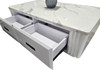 Paris Engineered Stone Top Coffee Table in Gloss White