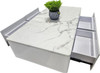 Paris Engineered Stone Top Coffee Table in Gloss White