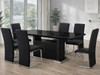Paris 1.8m Dining Table Gloss Black with Engineered Stone Top