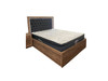 Manhattan Queen Bed with Gas Lift Storage in Walnut