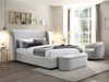 Reims King Fabric Bed Frame in Sky Grey