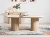 Milos 2.0m Dining Table in Limestone