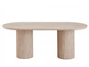 Milos 2.0m Dining Table in Limestone