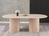 Pompeii 2.0m Dining Table in Travertine