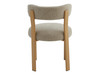 Carmo Dining Chair in Beige Fabric/Ash Legs