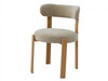 Carmo Dining Chair in Beige Fabric/Ash Legs