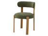 Carmo Dining Chair in Olive Fabric/Ash Legs