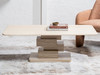 Eros Coffee Table in White Travertine