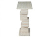 Eros Console Table in White Travertine