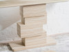 Eros Console Table in White Travertine