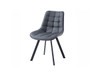 Forest Dining Chair in Dark Grey Eco Leather w/Black Leg