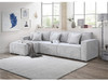 Carelli Modular Fabric Sofa with Chaise in Slate