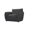 Modo Arm Chair in Black + Grey Melange Fabric
