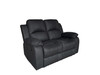 Valor 2 Seater Recliner in Black Tech Fabric
