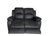 Valor 2 Seater Recliner in Black Tech Fabric