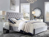 Colima King Fabric Upholstered Standard Bed Frame with Optional Wings