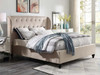 Merida King Fabric Upholstered Standard Bed Frame with Optional Wings