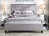 Merida King Fabric Upholstered Standard Bed Frame with Optional Wings