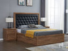 Manhattan Double Bed with Gas Lift Storage in Walnut