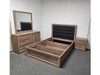 Manhattan King Bed with Gas Lift Storage in Walnut