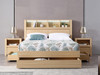 Massa Queen Bed with Gas Lift Storage in Alpine Oak