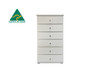 Budget 6 Drawer Tallboy 600mm Wide Australian Made