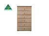Budget 6 Drawer Tallboy 600mm Wide Australian Made