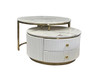 April 2 Piece Coffee Table in White