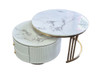 April 2 Piece Coffee Table in White