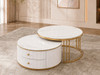 April 2 Piece Coffee Table in White