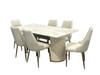 April 1.8m Engineered Stone Top Dining Table in White